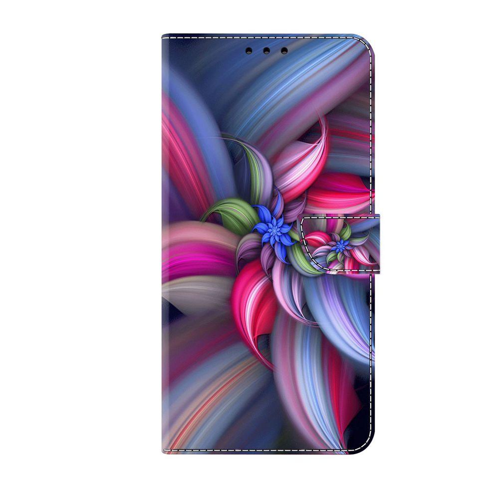 

Кожаный чехол-книжка для Funda Samsung Galaxy A52S 5G A22 A32 A50 A51 A52 A71 A30S Чехол с рисунком бабочки и цветка, кошелек, чехол для телефона Samsung A32 5G лавандовый