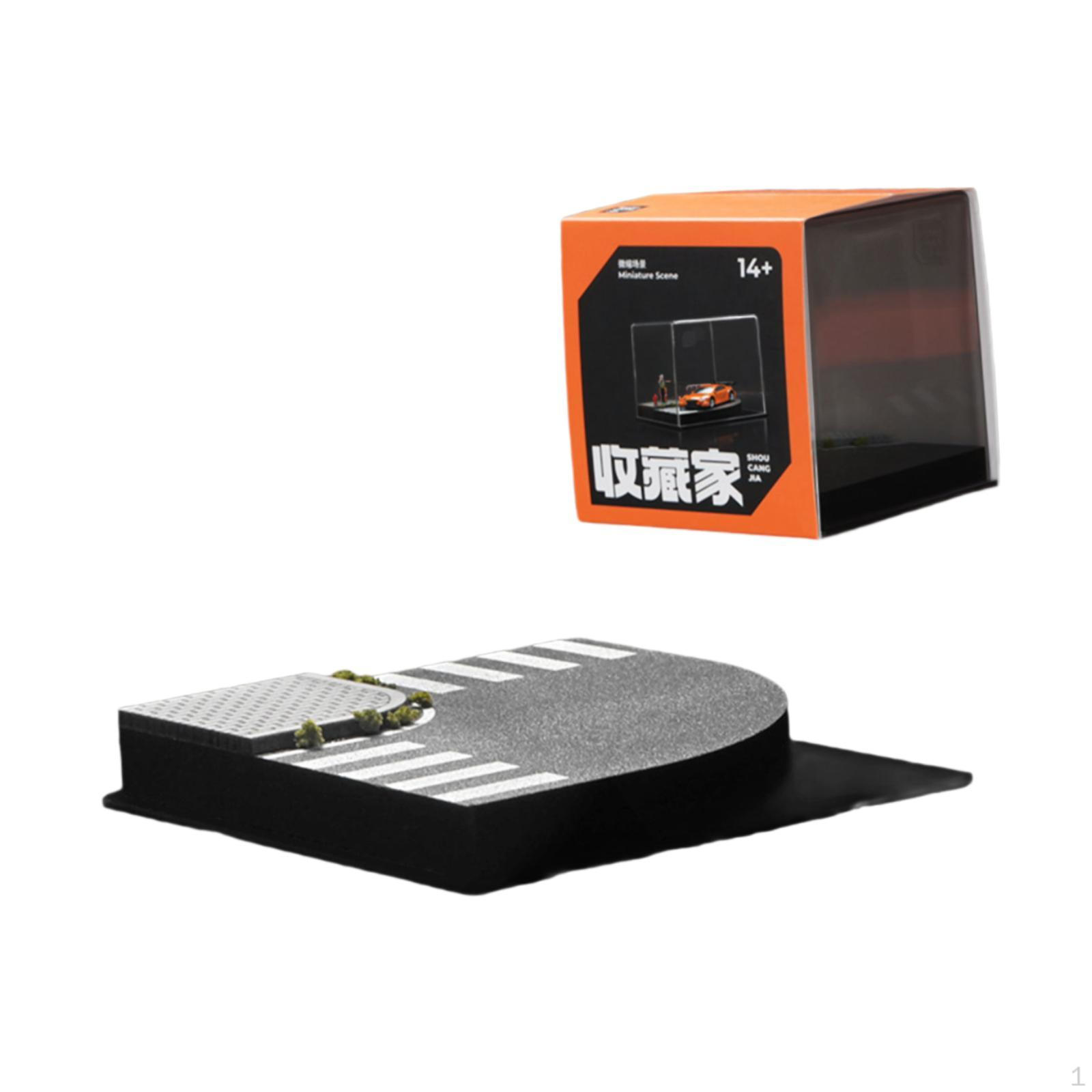 

1/64 Road Sidewalk Model Car Display Case Photography Prop Models Scenery Miniature Building Sidewalk Model
