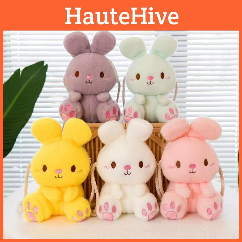 Cute Children Cartoon Plush Rabbit Bag Girls Go Out Travel Doll Bag Crossbody