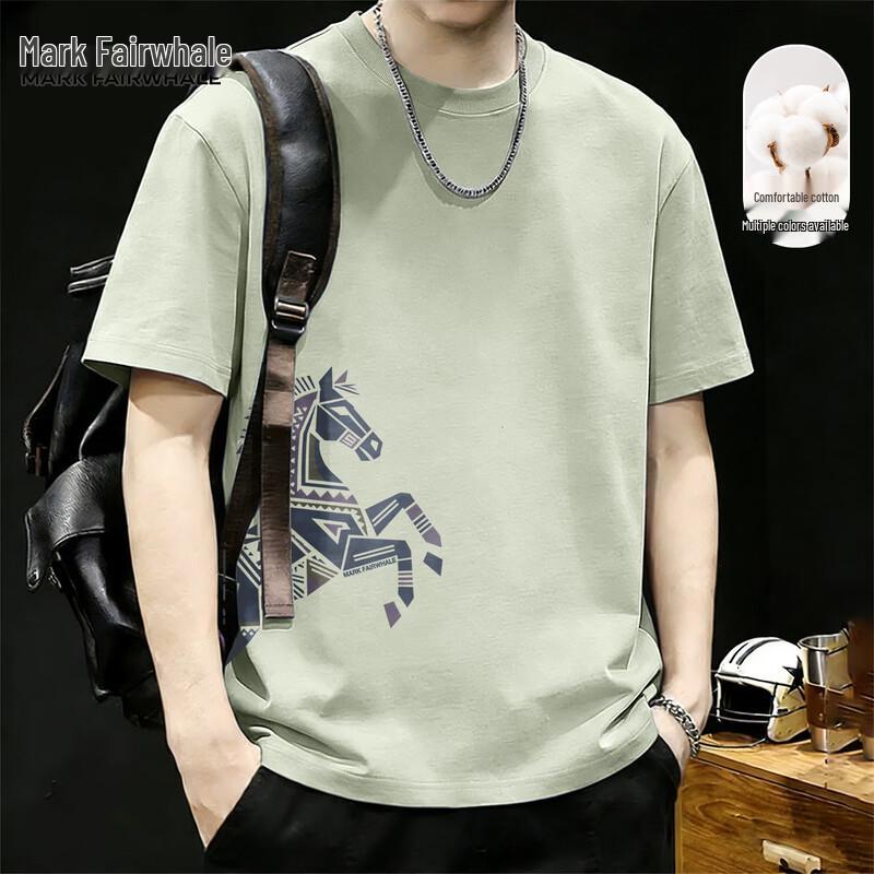 Mark Fairwhale Men s 2026 Summer Cotton Short Sleeve T-shirt XL