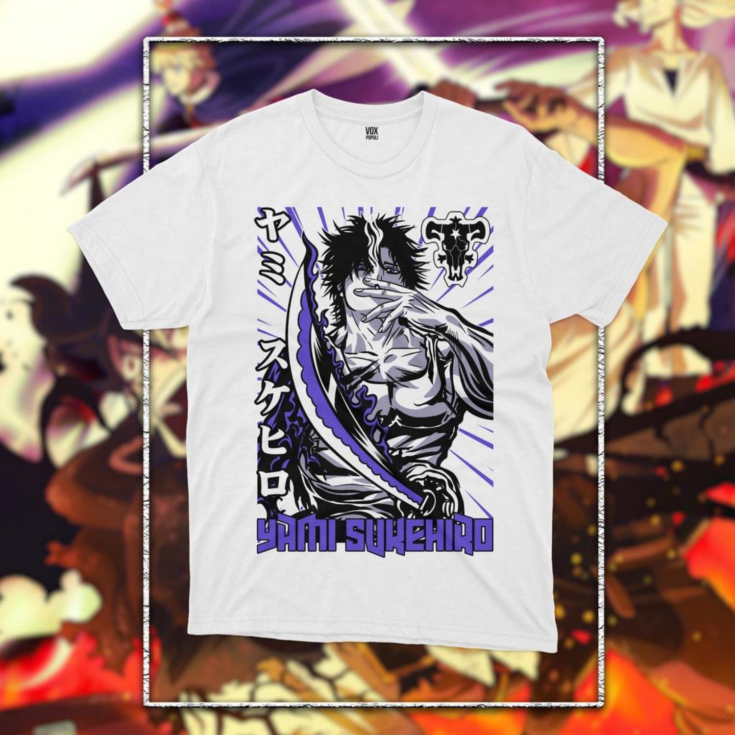 BLACK CLOVER Печатные футболки Оверсайз Мужские Женские С коротким рукавом Горячий Аниме Манга Топ Футболки Летняя Мода Футболки Повседневная Женская Мужская Одежда S чёрный