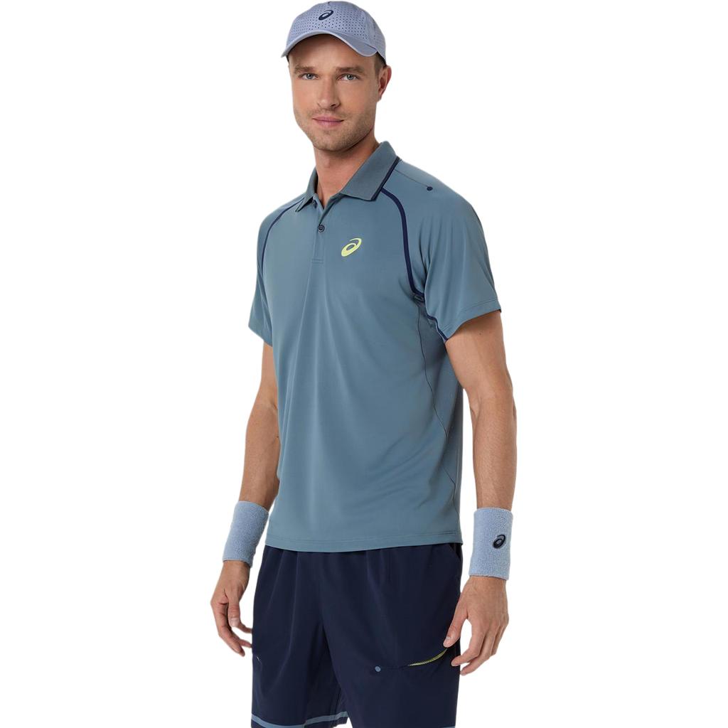 Asics Breathable Polo Collar Short Sleeve Tennis Shirt Men Tops 2041A390-020