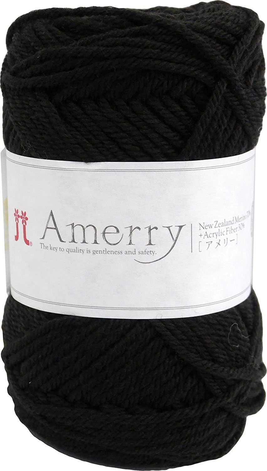 

Hamanaka Amelie Medium 5 Set 2261 Yarn, Weight, Col. 24, Black, 40g, Approx. 110m, Balls,
