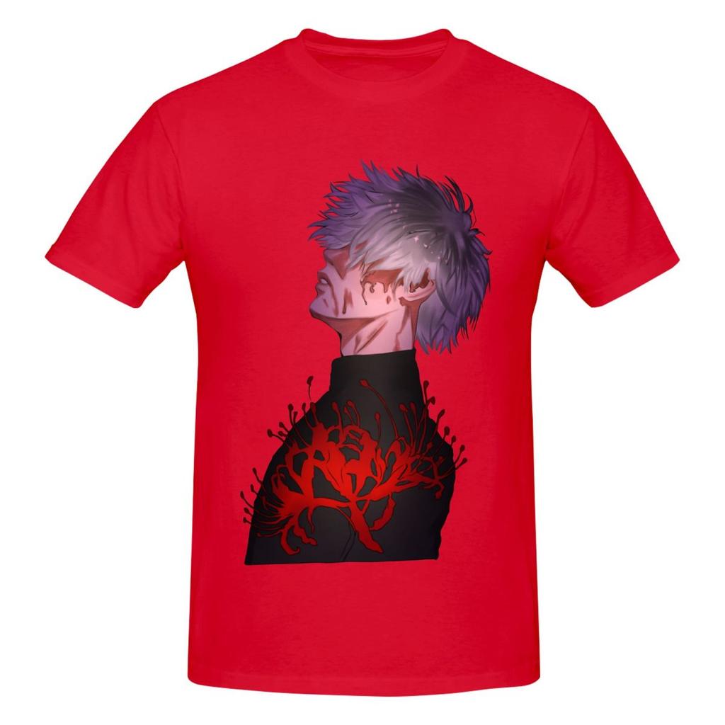 Unisex Anime Tokyo Ghoul Spider Lily Trending T Shirt Vintage Big Size Cotton Sleeve Custom Shirts