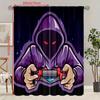 2 Pieces of Hacker Portrait Printed Curtains, Pole Bag Curtains 30*65, Home Decoration, Room Decoration