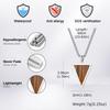Geometric Pendant Necklace for Men Boys,Stainless Steel Inverted Triangle Natural Stone Collars,Trendy Jewelry Gifts