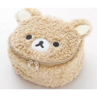Niedliche Anime-Bärengesichts-Mädchen-Plüsch-Make-up-Taschen Kosmetiktasche für Frauen