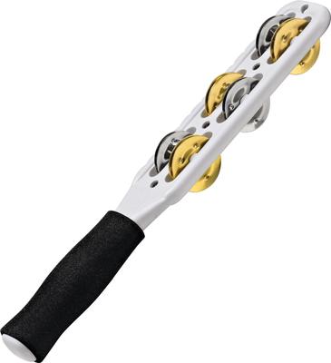 MEINL Percussion Série Profissional Jingle Stick Banhado [Aço Níquel/Latão Sólido/Branco] JG1M-WH []