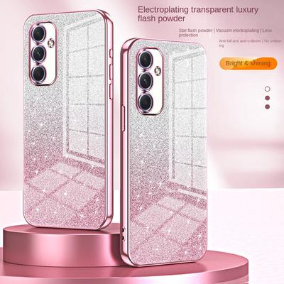 Glitter Plating Case pro Samsung Galaxy A15 A25 A35 A55 A05 A05S A54 A34 A14 A24 A04S A13 A53 A23 A33 A12 A52 A72 S21 S23 FE S24 Ultra Plus Zadní kryt