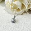 Vinregem 100% 925 Sterling Silver VVS1 3EX D Color 1CT 6.5 MM Real Moissanite Diamond Gemstone Flower Pendant Necklace Fine Jewelry GRA
