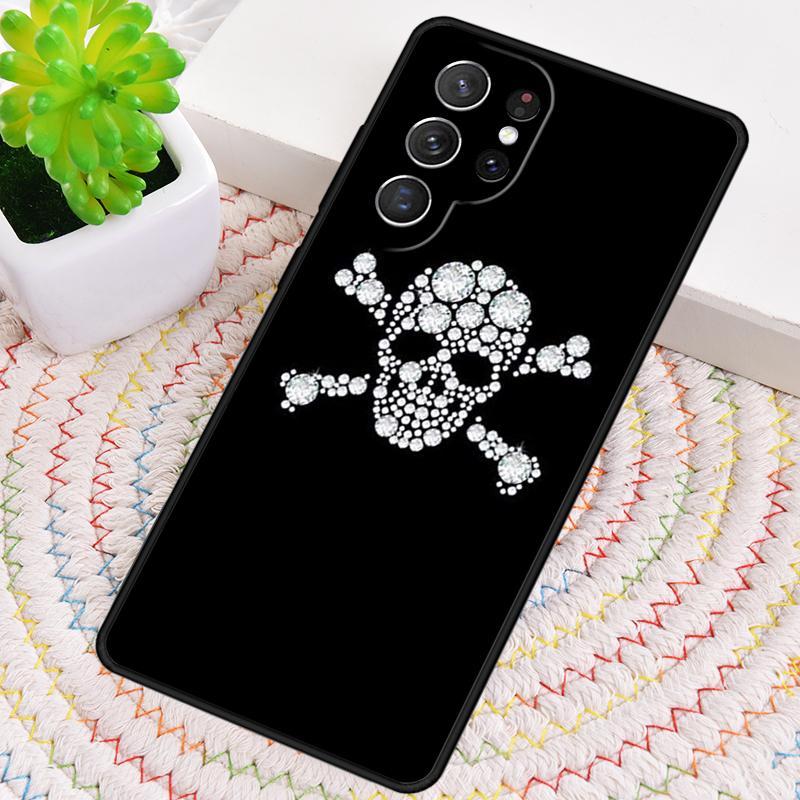 DIAMOND SKULL Phone Case for Samsung Galaxy note 10 pro S26 Ultra S23 S24 FE S25 S21 S22 PLUS shockproof Cove