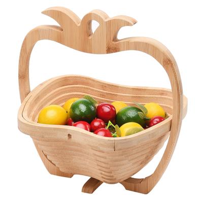 Cesto Portafutta Pieghevole in Bambù