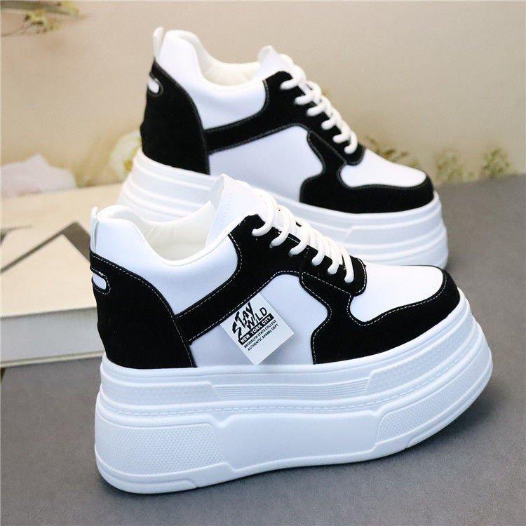 Popular Versatile Soft Sole New Little White Shoes Wear-resistant Thick Baseplate Shoes Inner Height Increase Women's Shoes Small Man Thin Sing