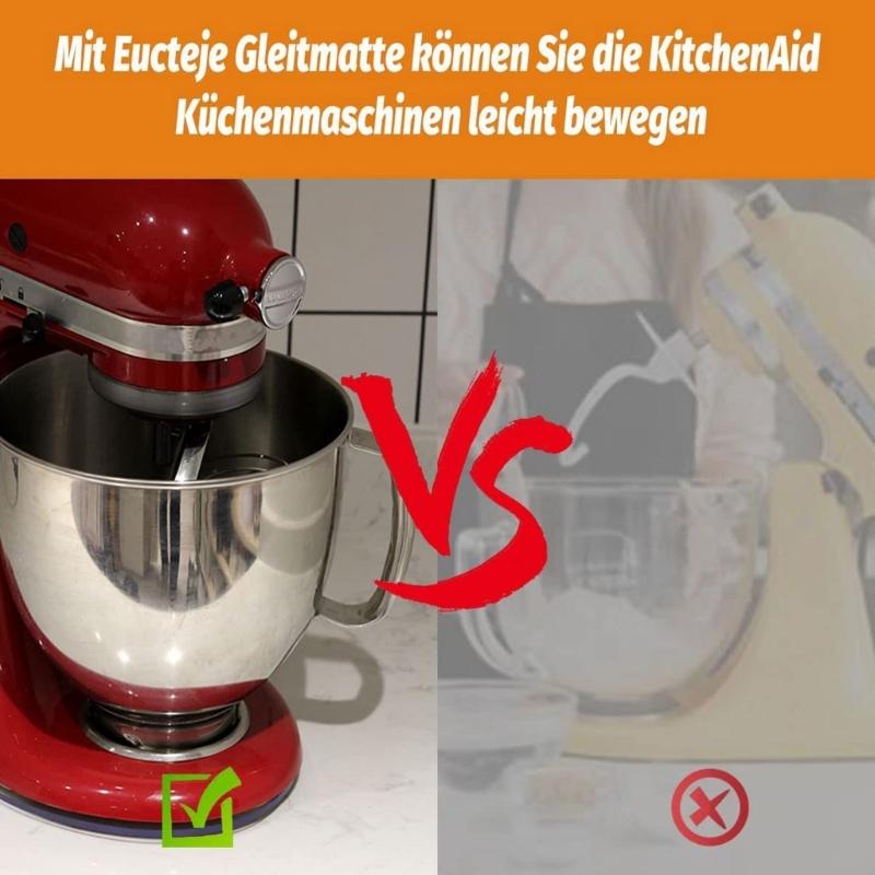 Clear Acrylic Mixer Slider Mat Coffee Maker Pad Moving Mat for 4.5-5QT 5K45SS 5KSM175PS 5KSM125 Stand Mixer Accessories