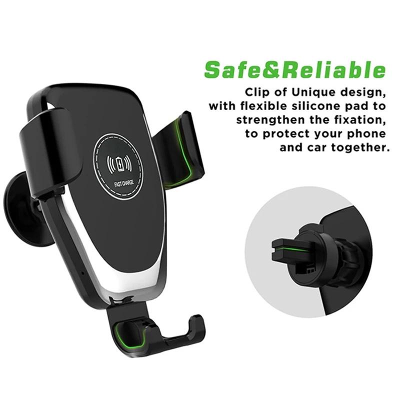Car Wireless Charger Gravity Sensing Car Air Outlet Fast Charging Wireless Charger Bracket Stand