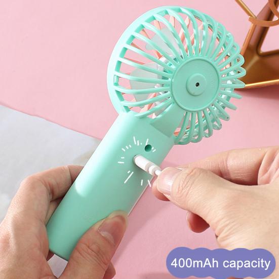 USB Rechargeable Mini Handheld Fan Speed Adjustable Summer Cooling Fan Quiet Portable Travel Outdoor Small Personal Fan