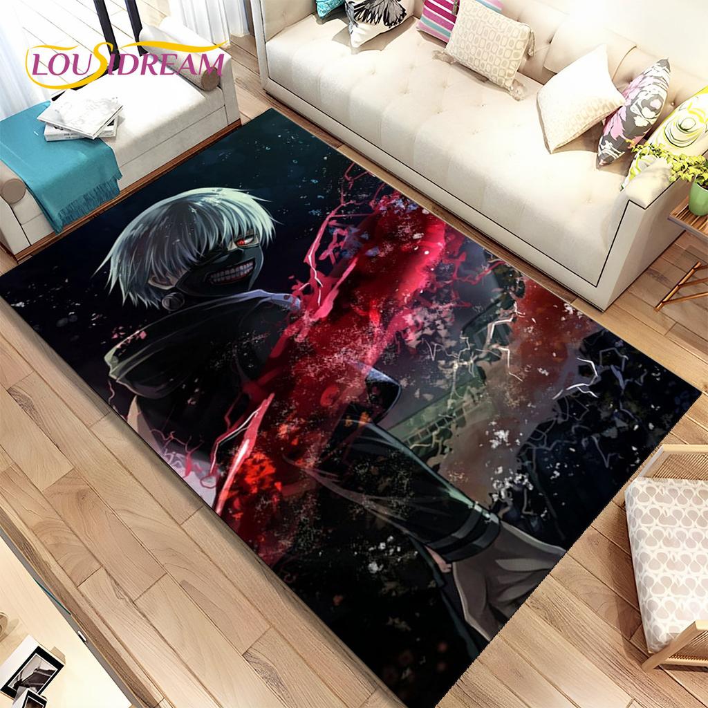 Japan Anime Tokyo Ghoul Cartoon Area Rug,Carpet for Home Living Room Bedroom Sofa Doormat Kitchen Decor,kids Non-slip Floor Mat