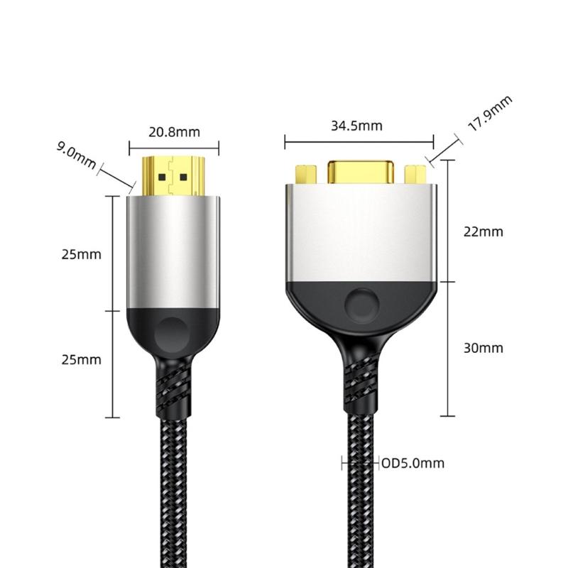0,2M To VGA-Kabel mit Unterstützung für 1080p-Auflösung und Wiedergabefunktion