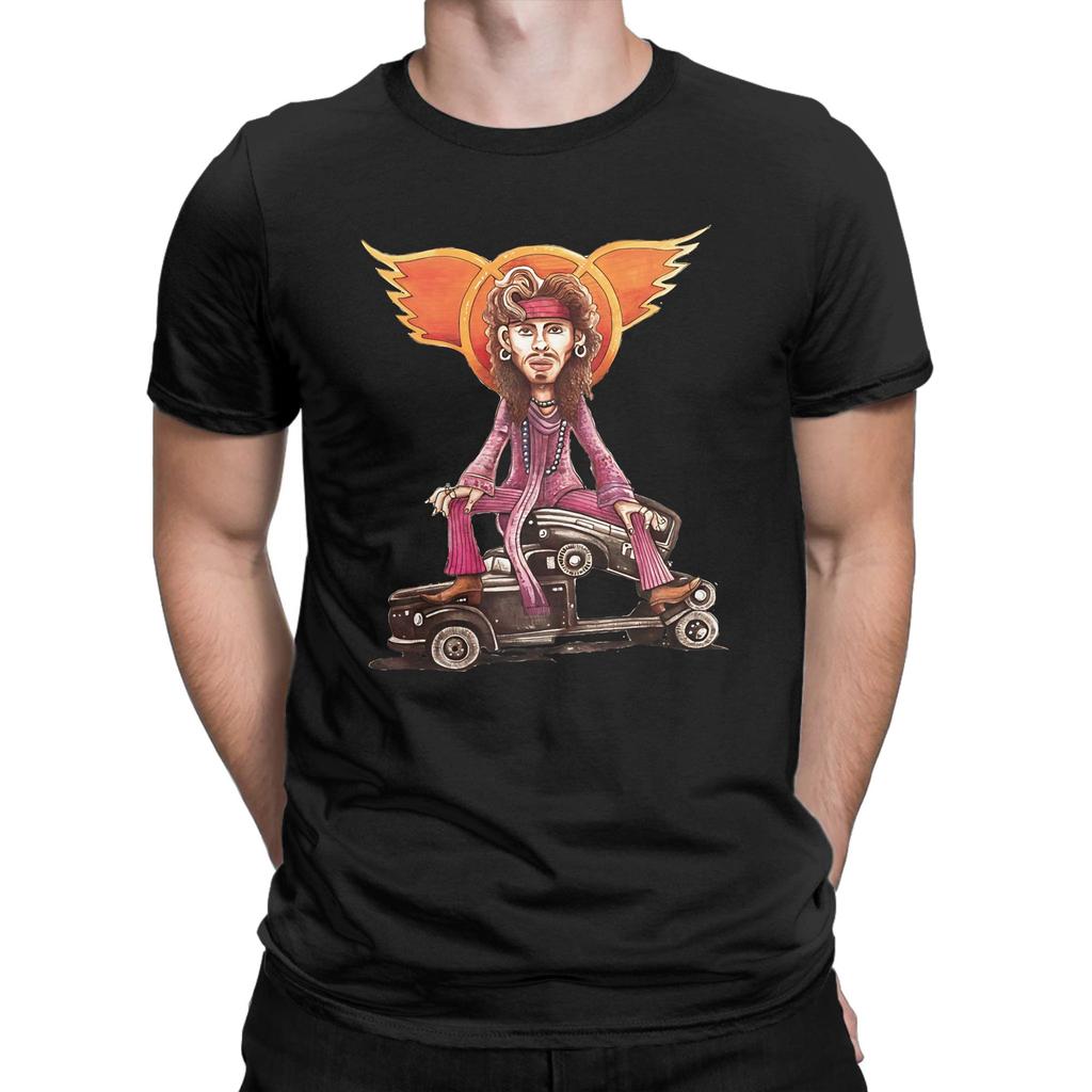 Steven In Boston Classic Novelty Graphic 100% Cotton T-Shirt Aerosmith Tees Tops For Men
