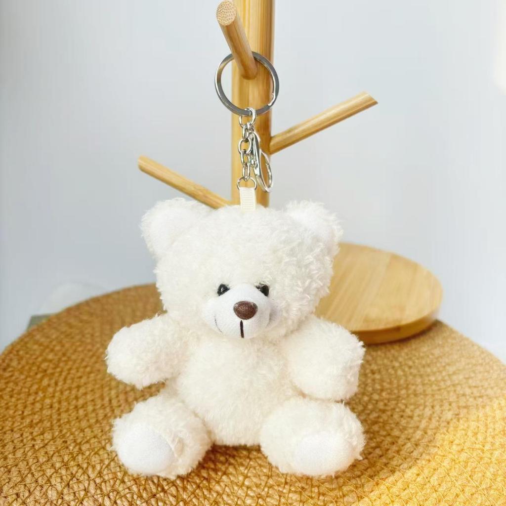 Wearable Teddy Bear Keychain Pendant – Plush Toy Gift for Graduation Season with Logo Print