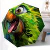 1pc Parrot Feathers Automatic Open/Close Exquisite Umbrella Sturdy Iron Frame, Compact Travel Umbrella, Intricate Design Umbrella A0829087