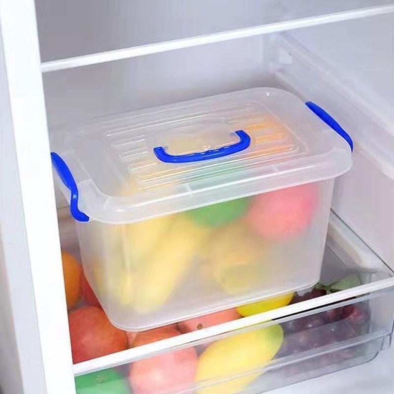 Portable Thick Transparent Storage Box Plastic Box With Lid Storage Box Toy Clothes Snack Sundries Storage Case