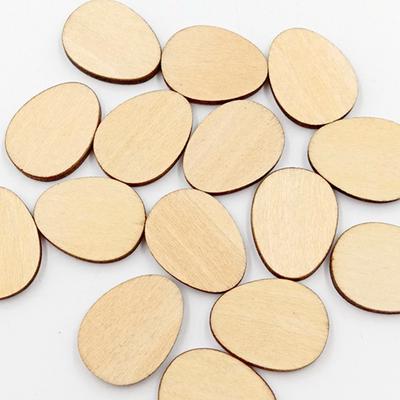 100 Stück Unfertige Eiform Holzhandwerk 20 mm Lindenholz für DIY Weihnachtsdekorationen Kinderzimmerprojekte Handgefertigt Wandmontage
