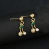New Sweet Cherry Earrings for Women Red Cherry Fruit Stud Earring Cute Girl Simple Exquisite Edition Luxury Designer Jewelry