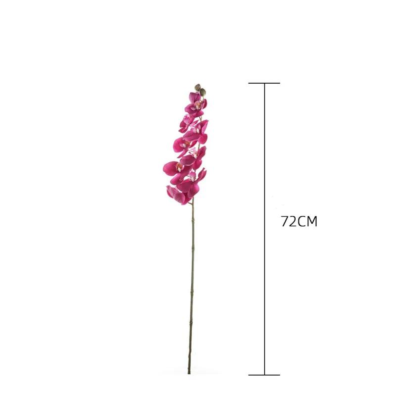 10 Heads 72cm Artificial Flower Phalaenopsis Latex Silicon Real Touch Big Orchid Orchidee Wedding Home Decoration