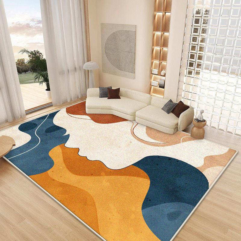 Modern Abstract Geometric Carpet for Living Room Anti-slip Bedroom Lounge Washable Mats Creative Decoration Large Area Soft Rugs