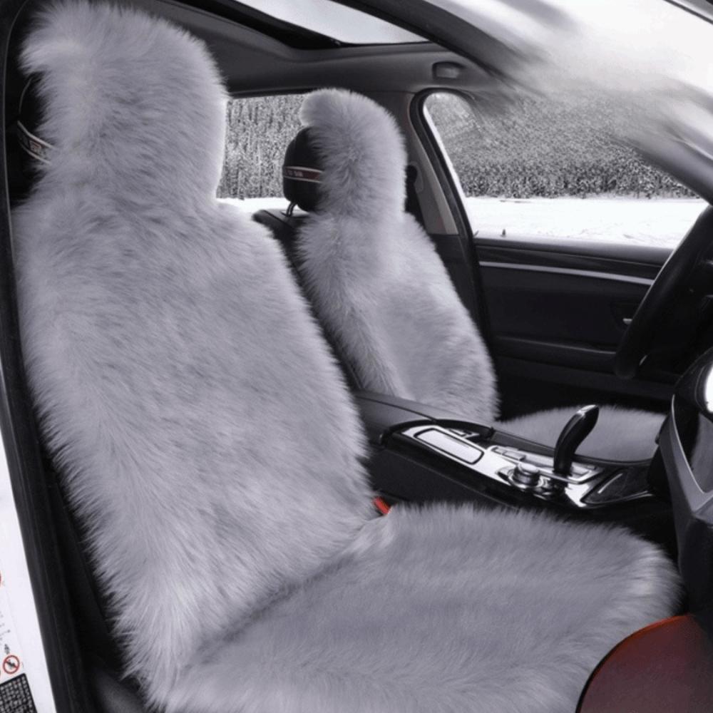 New Warm Plush Car Seat Covers Fluffy Universal Car Seat Cushion Wool Velvet Full Cover Auto Seat-Cover Mat Winter