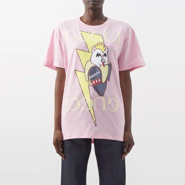 Gucci Love Parade T Shirt Women's Pink 615044-XJD8Z-5904
