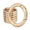 Pack of 10 Trigger Spring O-Rings, Metal Round Snap Buckles, Spring Keychain Clips for Hardware DIY Handmade Wallet Replacement with Keyring