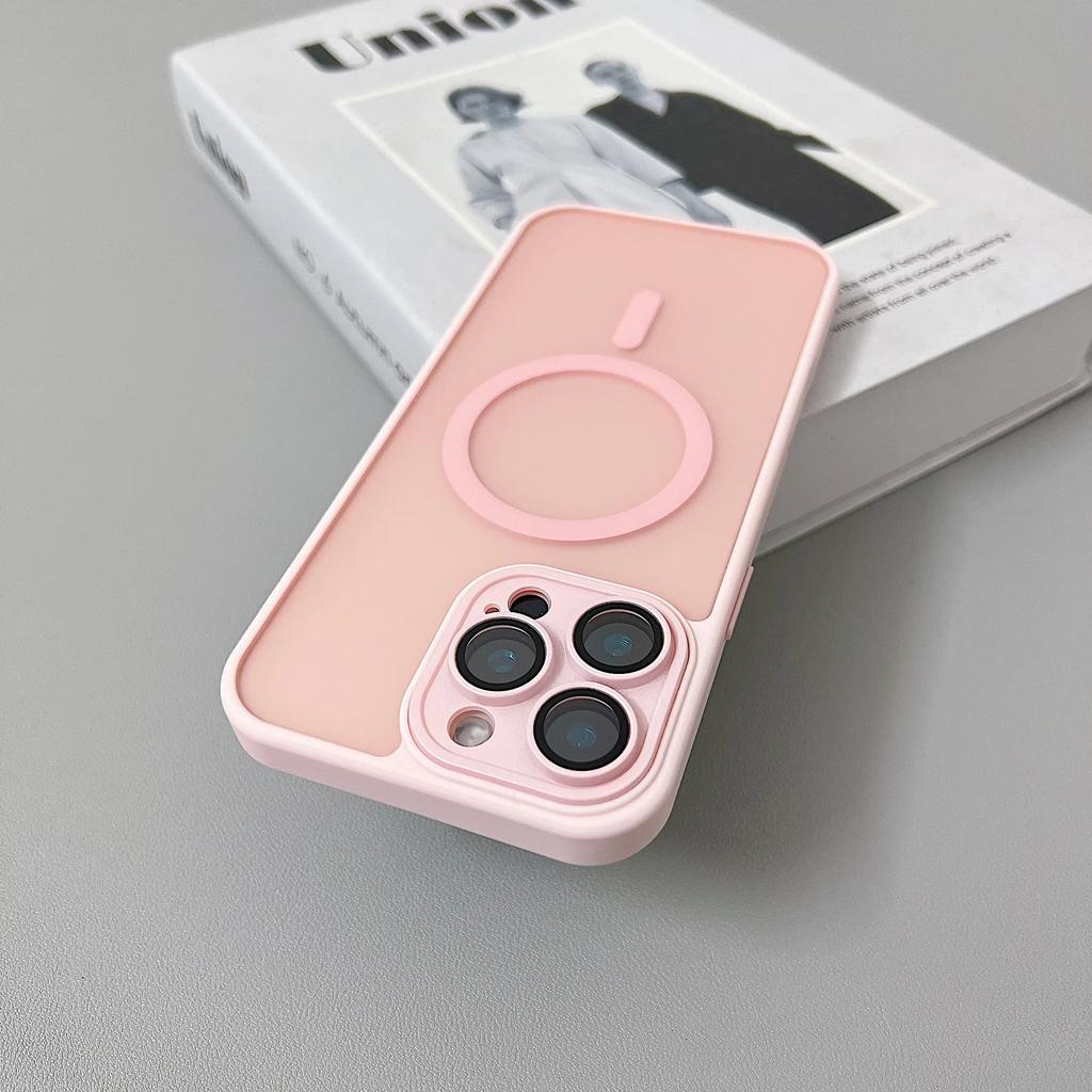 Magnetic Matte Translucent Armor Case For For Iphone 17 16 1 14 13 12 11 Pro Max Plus Air 16e For  Wireless Charge Cover