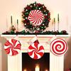 6 Pcs Christmas Candy Hanging Decor, Large Double-Sided Peppermint Ornaments for Xmas Tree Porch Yard