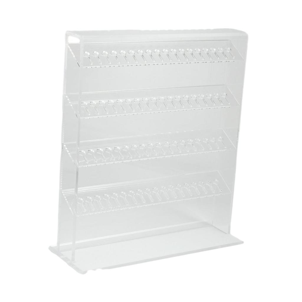 Acrylic Jewelry Storage Tray Rack Show Stand 4 Tiers Display Shelf Organizer Risers for
