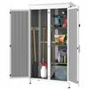 Raised Garden House with 3 Removable Shelves, in Wood and Steel, 94x43x166 cm, Multicolor