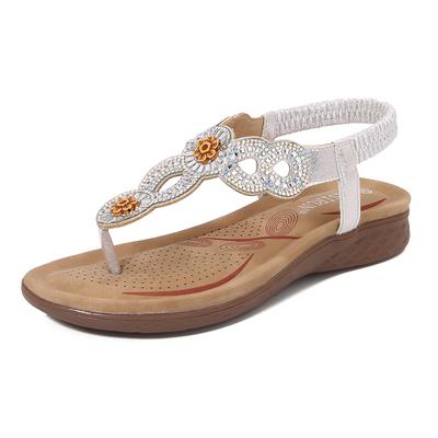 Shoes Women's Sandals Women's 2025 Summer New Rhinestone Toe Sandals Large Size Platform Sandals