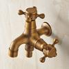 Antique Brass Washing Machine Faucet