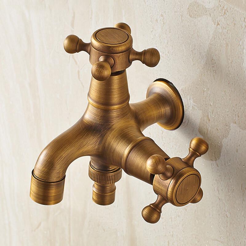 Antique Brass Washing Machine Faucet