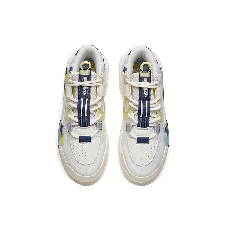 Anta Badass 3.0 Fashion Casual Slip Resistant Durable Low Top Skate Shoes Men Sneakers White Blue Green 112238084S-1