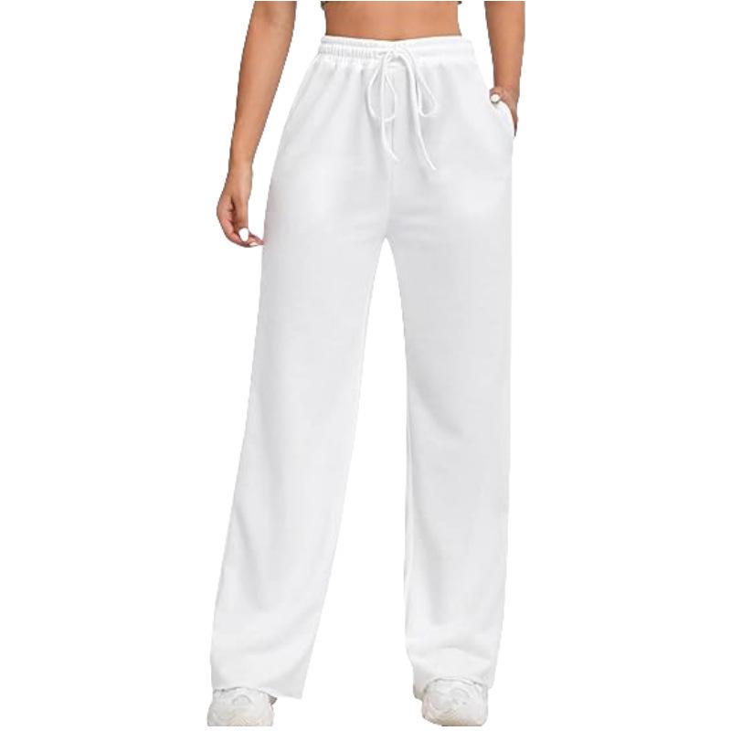 

Women s High Waist Drawstring Sweatpants - Casual Straight Leg, Elastic, Loose Fit Long Pants (2025) Extra Large