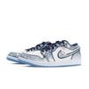 Jordan Air Jordan 1 Monster Lab, Canglang Moon Shadow Low top Vintage Basketball Shoes Unisex White Blue Silver 553558-404(Team445-)
