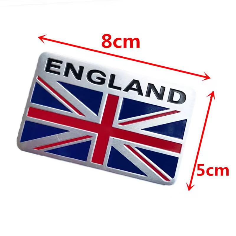 

3D Металл Для Англии Флаг Великобритании Щит Эмблема Металлический Значок Автомобиль Грузовик Мотоцикл Кузов Бампер Накладка Стайлинг Наклейка Автоаксессуары серебряный