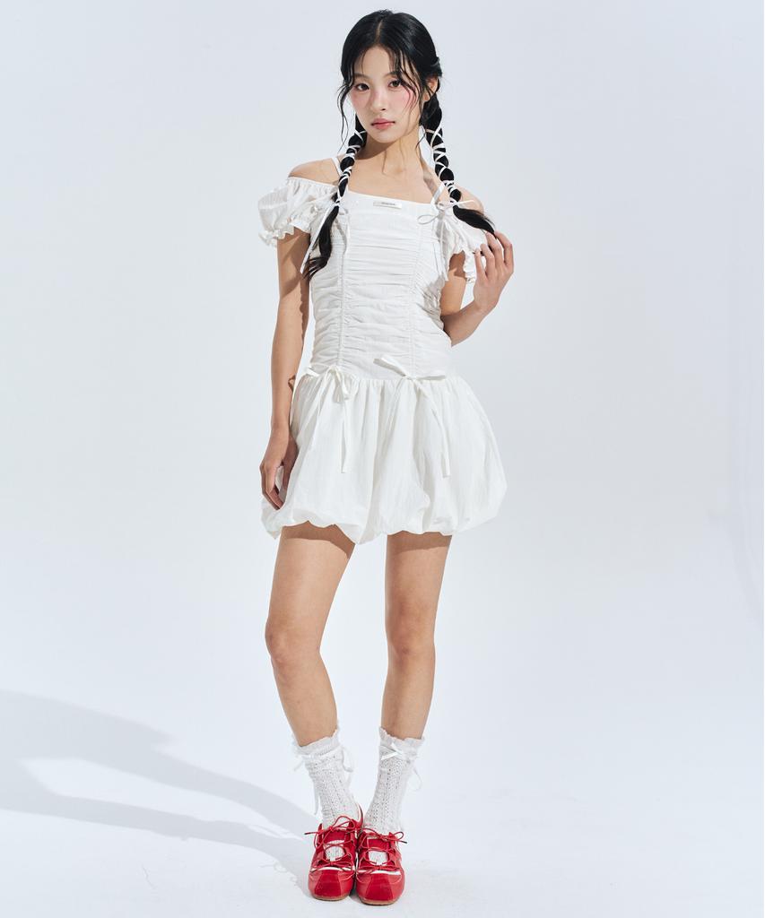 Zero Planet Bella Smoking Balloon Dress White