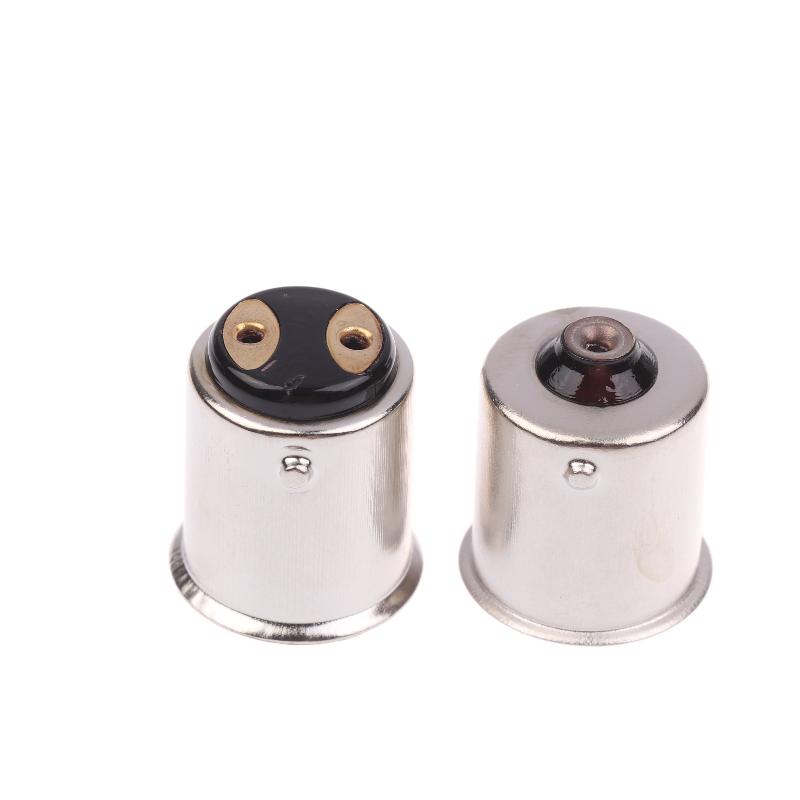 10Pcs B15 Brass-Nickel Plated Lamp Cap 1156 Single Contact Bayonet Auto Lamp Holder Ba15S Bay15D Auto Bulb Holder Cap