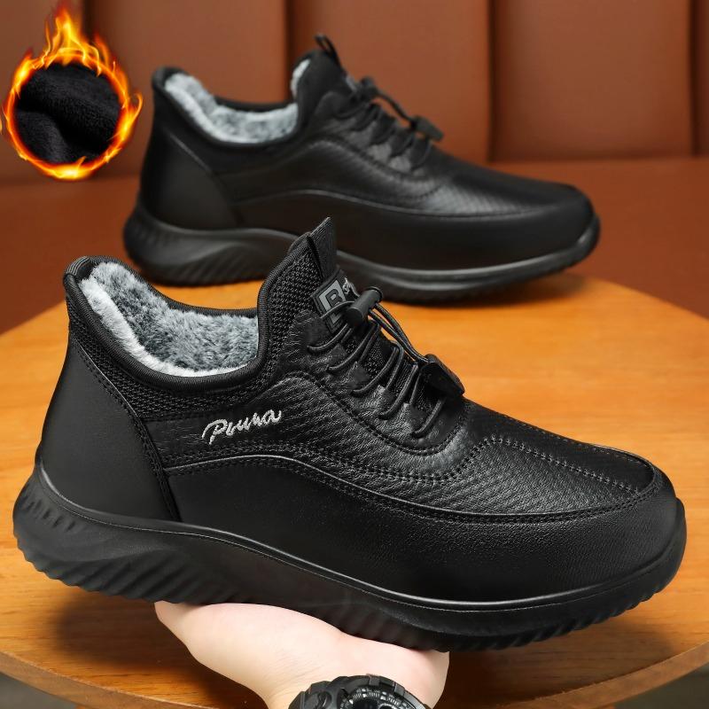 Cotton Shoes Men's Winter Plus Velvet Thick Warm Cotton Shoes Men's Non-slip Waterproof Dad Shoes Middle-aged and Elderly Leisure