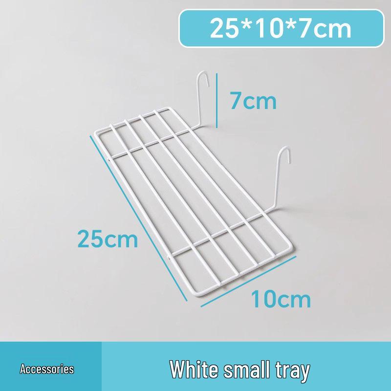 White Wire Mesh Grid Display Rack for Photos & Storage