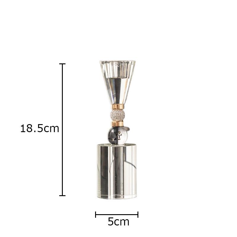 Minimalistischer transparenter Kerzenhalter Ornamente Kreativer Glas-Kerzenständer Schreibtischdekoration Wachsschmelz-Brenner Heim-Aroma-Behälter