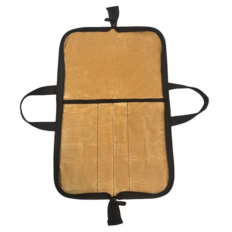 Portable Canvas Chef Knife Storage Bag Foldable Kitchenware Storage Bag Kitchen Knife Chef Toolkit Handheld Knife Cover